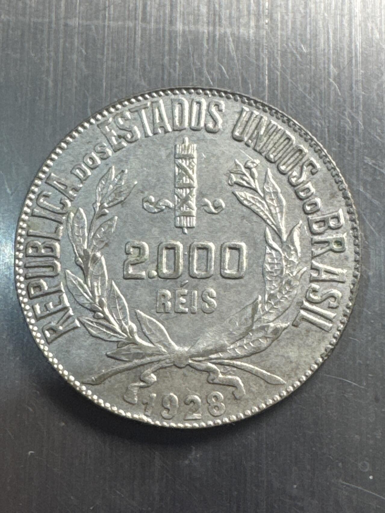 ❤️【币观天下】❤️ 第337期钱币拍卖- 2026.1.2周五晚上6点半场-长期征集拍品 巴西1928年2000瑞尔银币