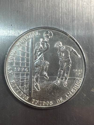 ❤️【币观天下】❤️ 第337期钱币拍卖- 2026.1.2周五晚上6点半场-长期征集拍品 - 古巴1991年94世界杯5比索纪念银币12克999银