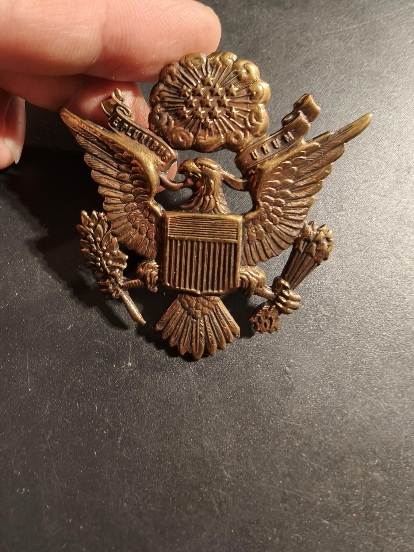 老王徽章第173期 美国陆军大檐帽帽徽