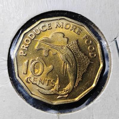 KK钱币收藏小铺 《套币 好品/批量散币专场》  2月预留时间 周末发货 -  1977塞舌尔10分铜币 好品