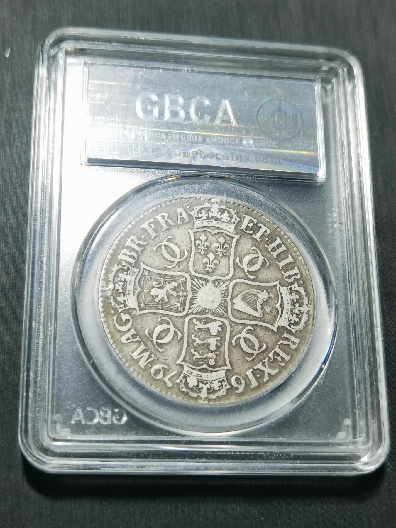 天下钱庄专场欢迎参拍 1679英国查理二世1克朗银币