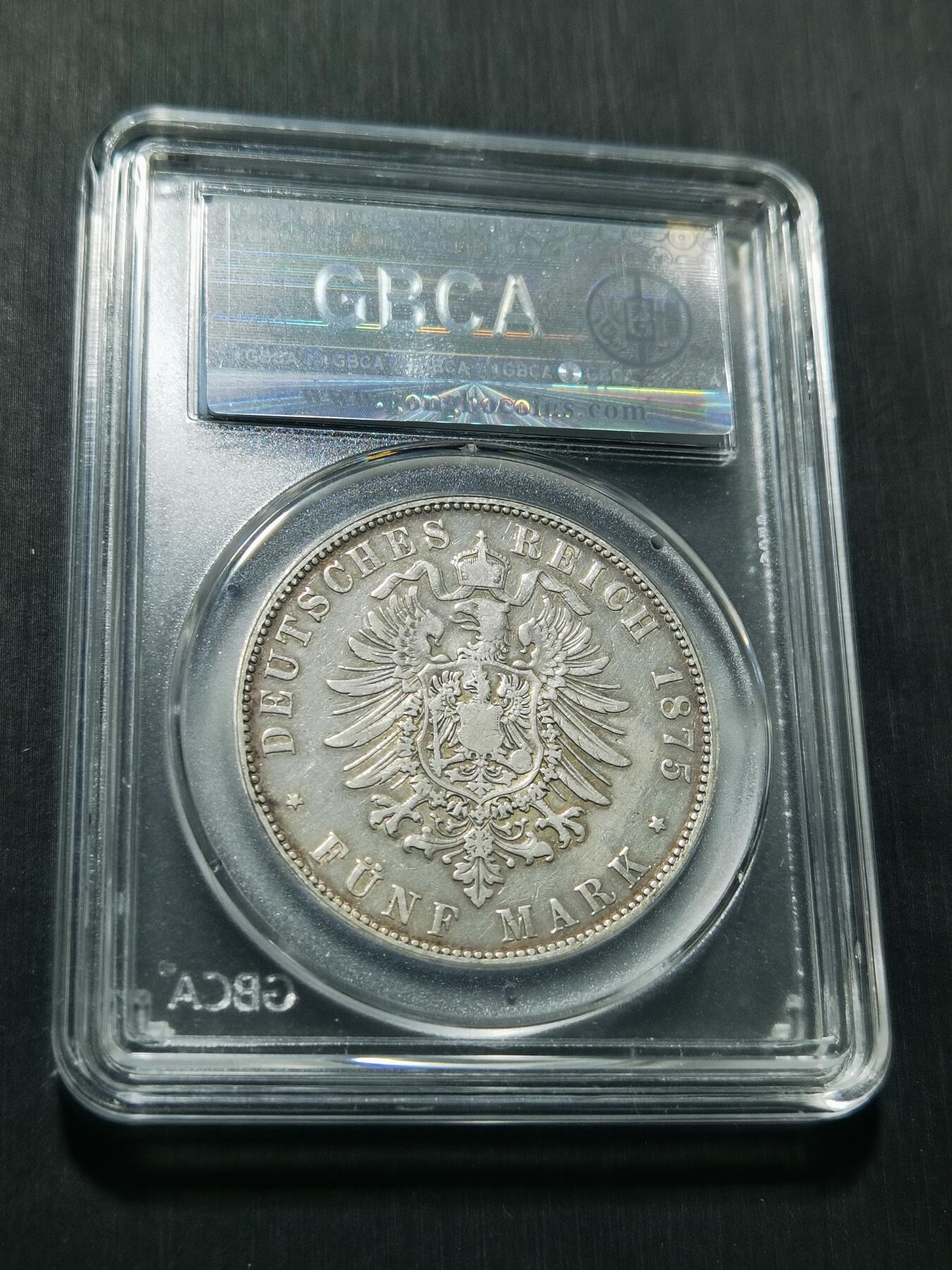 天下钱庄专场欢迎参拍 德国萨克森5马克银币