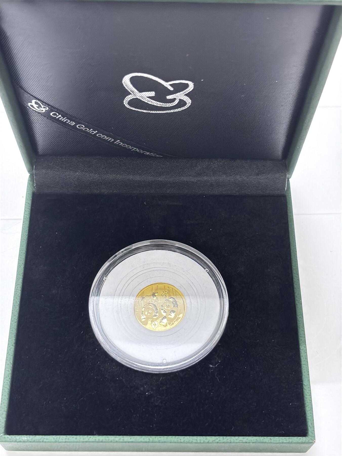 文馨钱币收藏 迎新纳福2026新年第一场（第 287 场）金银老铜币拍卖 带盒金币总公司 2022 年熊猫金币 50 元 3 克 999 纯金，真假无忧，中央银行的东西没人敢作假，如假包退
