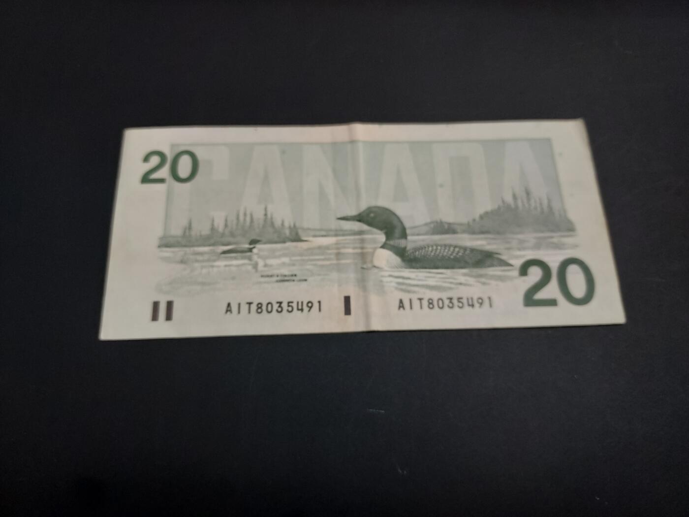 博彦收藏   1月10日 8点 钱币专场 全场包邮 加拿大女皇 鸟版 20元 流通好品