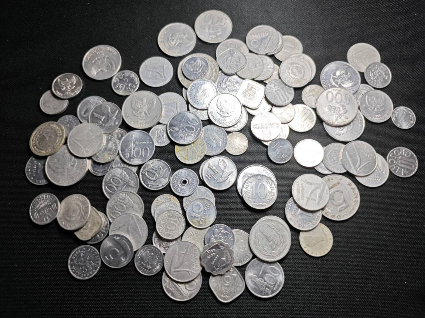 KK钱币收藏小铺 《套币 好品/批量散币专场》  2月预留时间 周末发货  各国各面值铝币一组100枚！