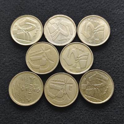 【全场包邮】纯粹捡漏拍490场（免费代拍第27场） - 西班牙各年份5比塞塔8枚一组-含纪念币