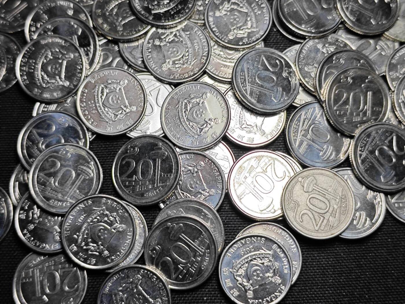 KK钱币收藏小铺 《套币 好品/批量散币专场》  2月预留时间 周末发货  新加坡20分93枚一组