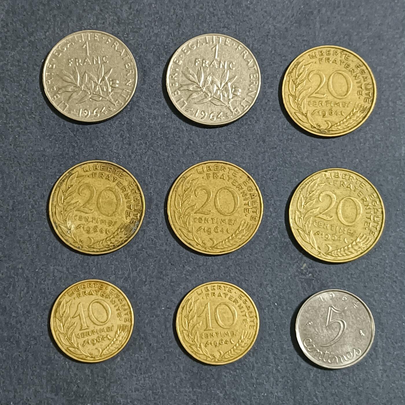 【游宝包邮场】蛇年第104期  法国 1964年 9枚