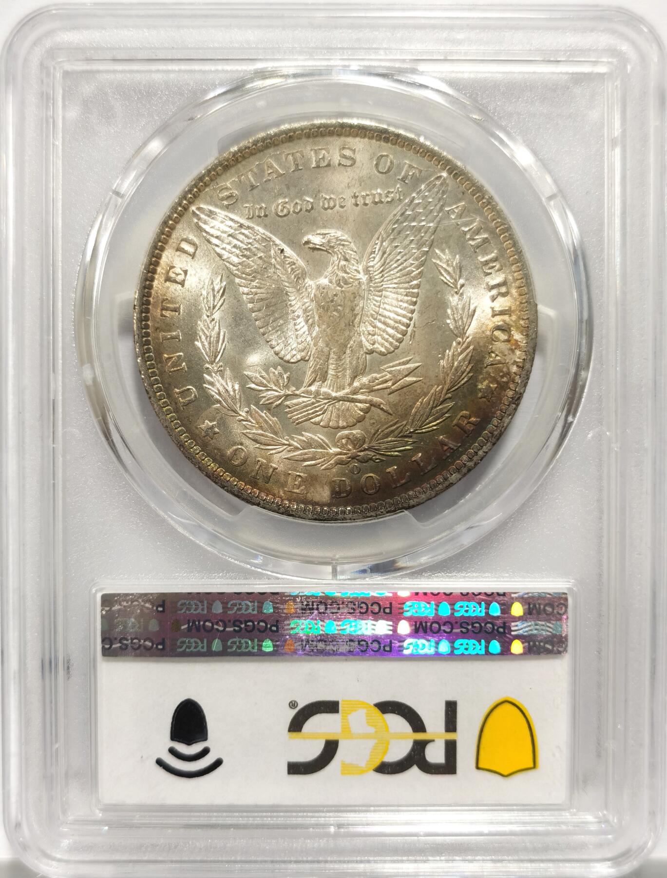 博洋堂“岁启嘉年”2026新年精品大拍专场暨第155期（全场包邮） PCGS MS64 美国1885年O版摩根$1大银币 人面包浆分布均匀 鹰面呈现现渐变月牙五彩包浆 温润原光美品
