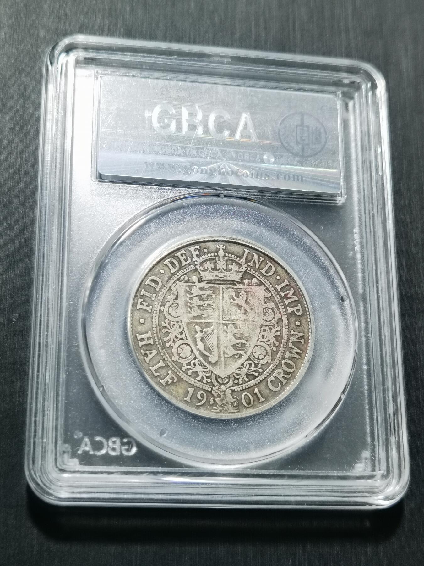 天下钱庄专场欢迎参拍 英国维多利亚披纱半克朗银币