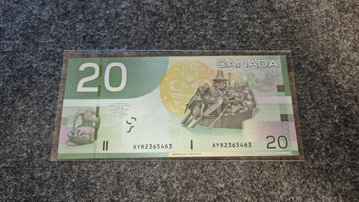 【礼羽收藏】🌏世界钱币拍卖第118期 加拿大 20元 AYR首发冠 2004年获奖钞 首冠稀少 品相如图