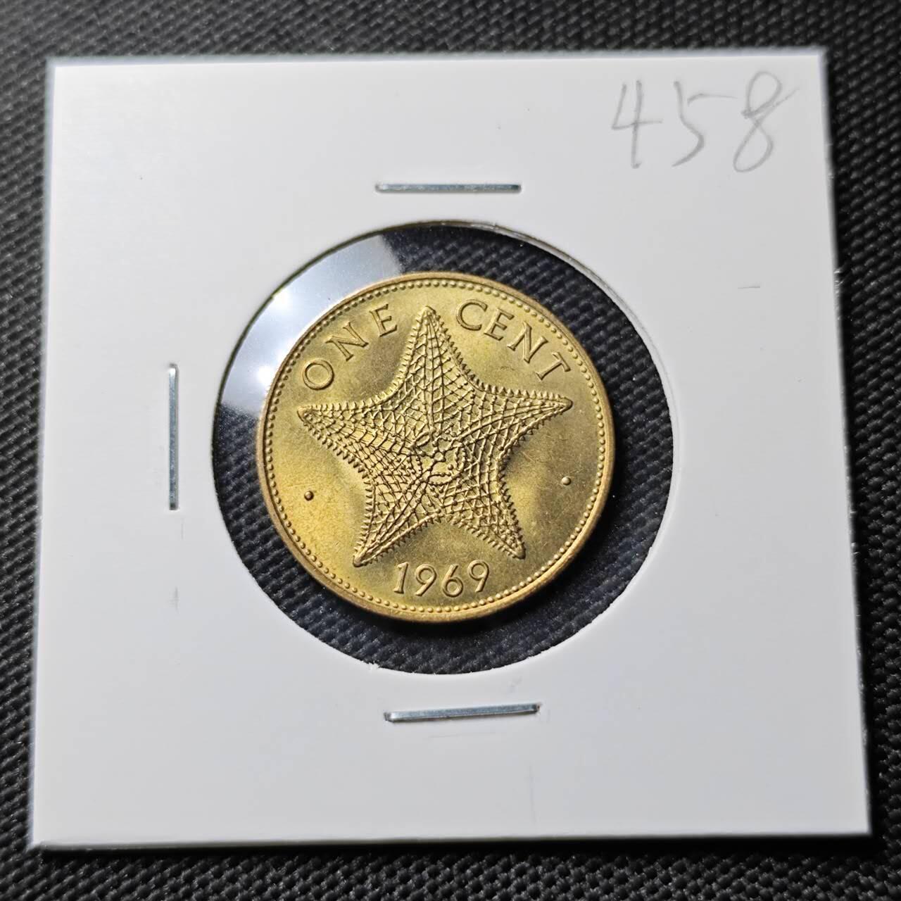 KK钱币收藏小铺 《套币 好品/批量散币专场》  2月预留时间 周末发货  1969巴哈马1分铜币 好品