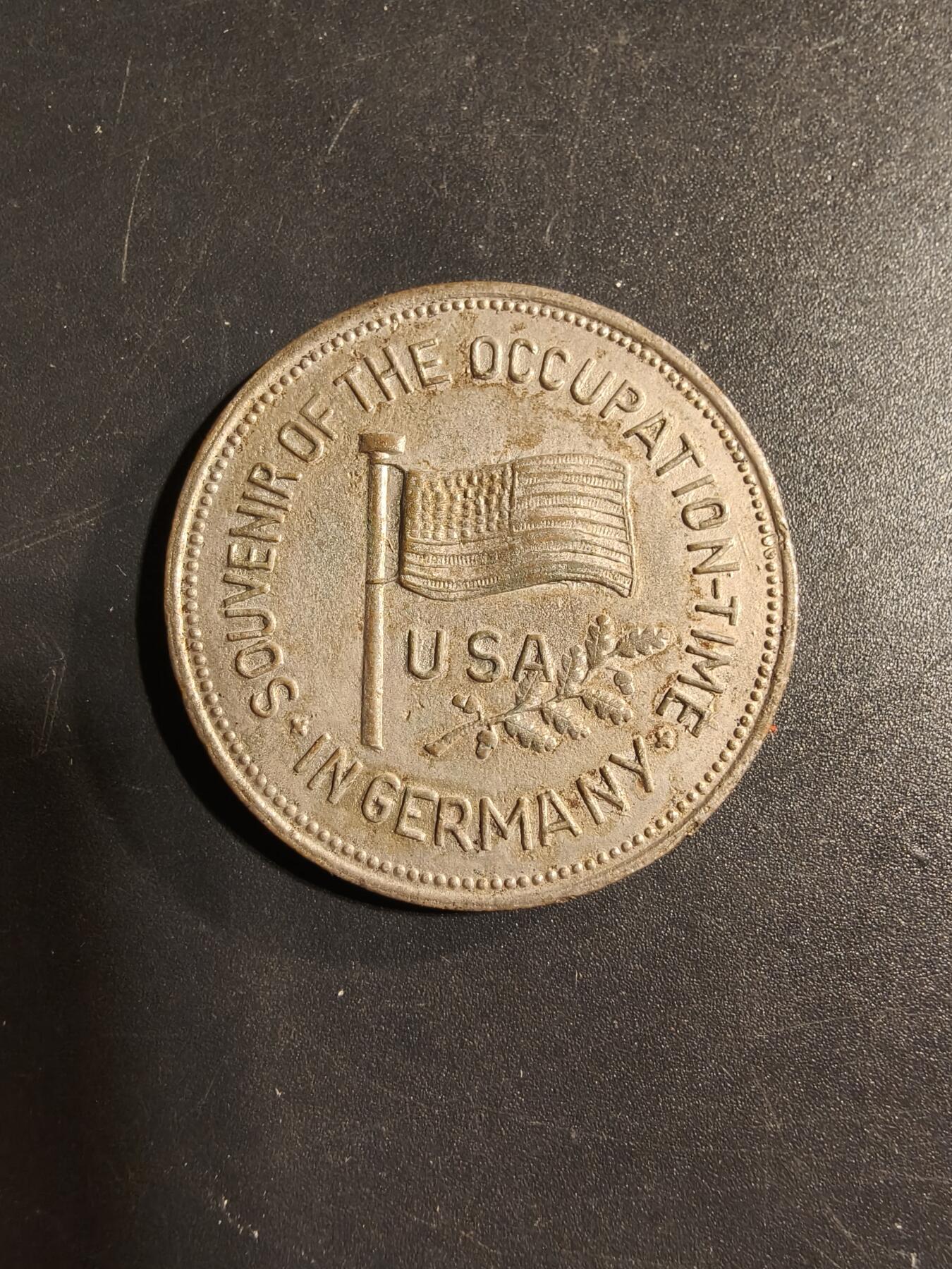 老王徽章第173期 美国二战德国柏林占领军纪念章     直径35mm     重量16g