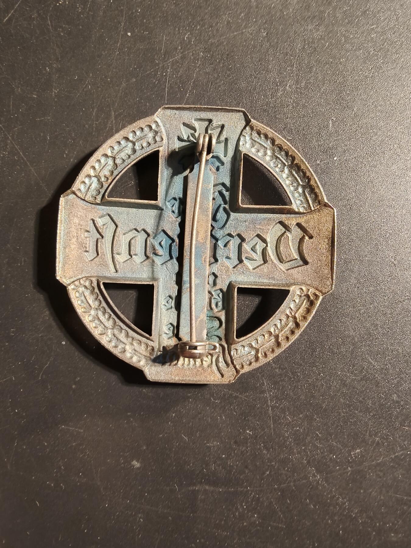 老王徽章第173期 德国一战射击兄弟会证章     直径55mm