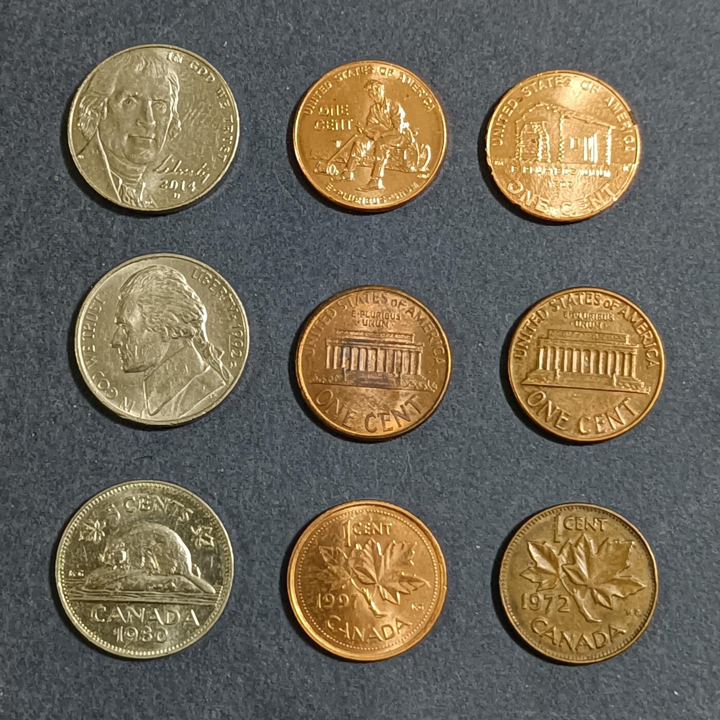 【游宝包邮场】蛇年第104期  美国 加拿大 9枚