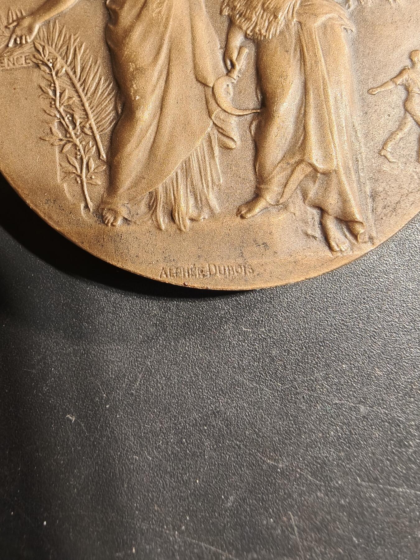 老王徽章第173期 法国农业协会农业竞赛大铜章     原盒    大师阿尔菲·杜布瓦作品     直径50mm      重量61.7g