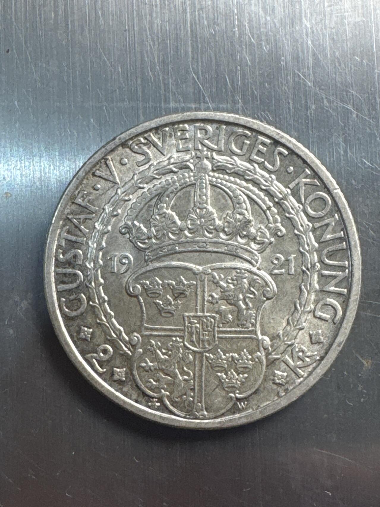 ❤️【币观天下】❤️ 第337期钱币拍卖- 2026.1.2周五晚上6点半场-长期征集拍品 瑞典1921年银币