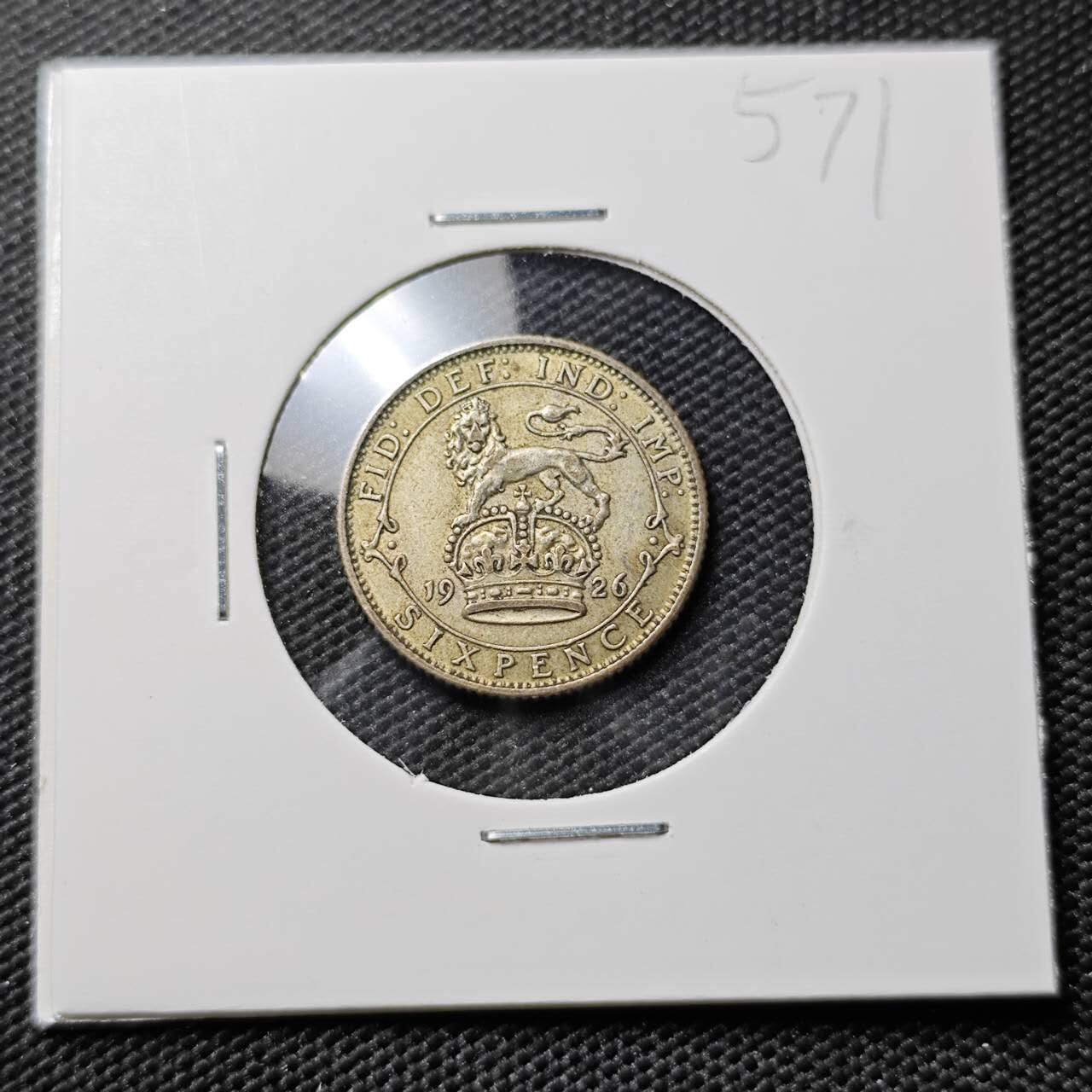 KK钱币收藏小铺 《套币 好品/批量散币专场》  2月预留时间 周末发货  1926英国6便士银币