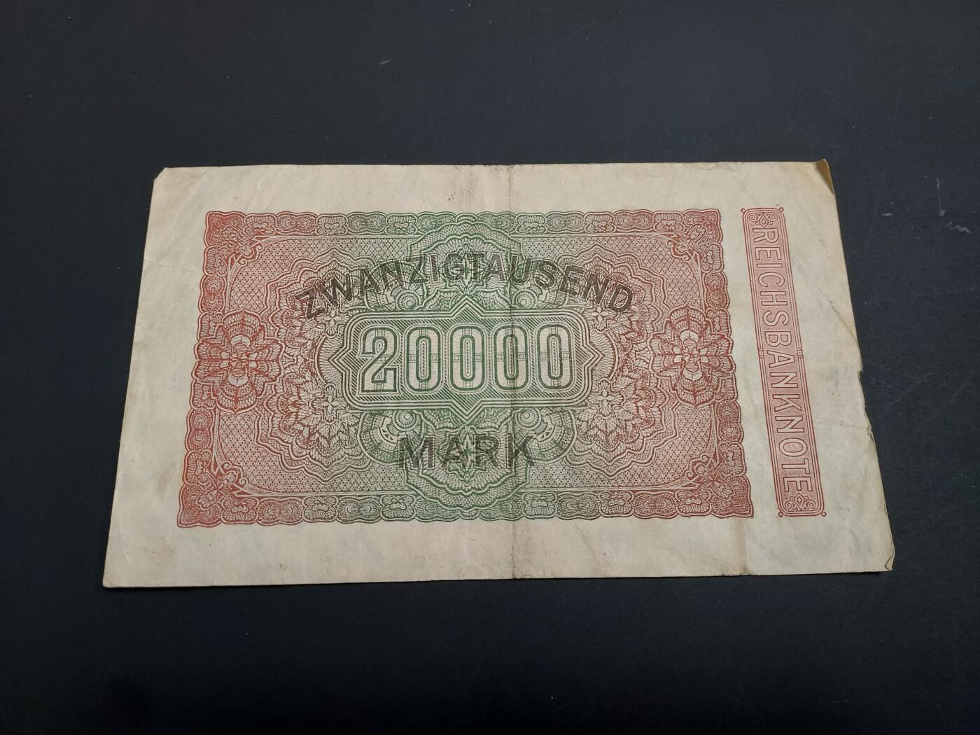 博彦收藏   1月10日 8点 钱币专场 全场包邮 1923 德国20000马克 流通品