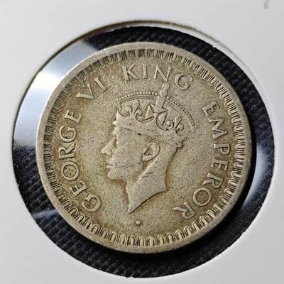 KK钱币收藏小铺 《套币 好品/批量散币专场》  2月预留时间 周末发货 -  1945英属印度1/2卢比银币