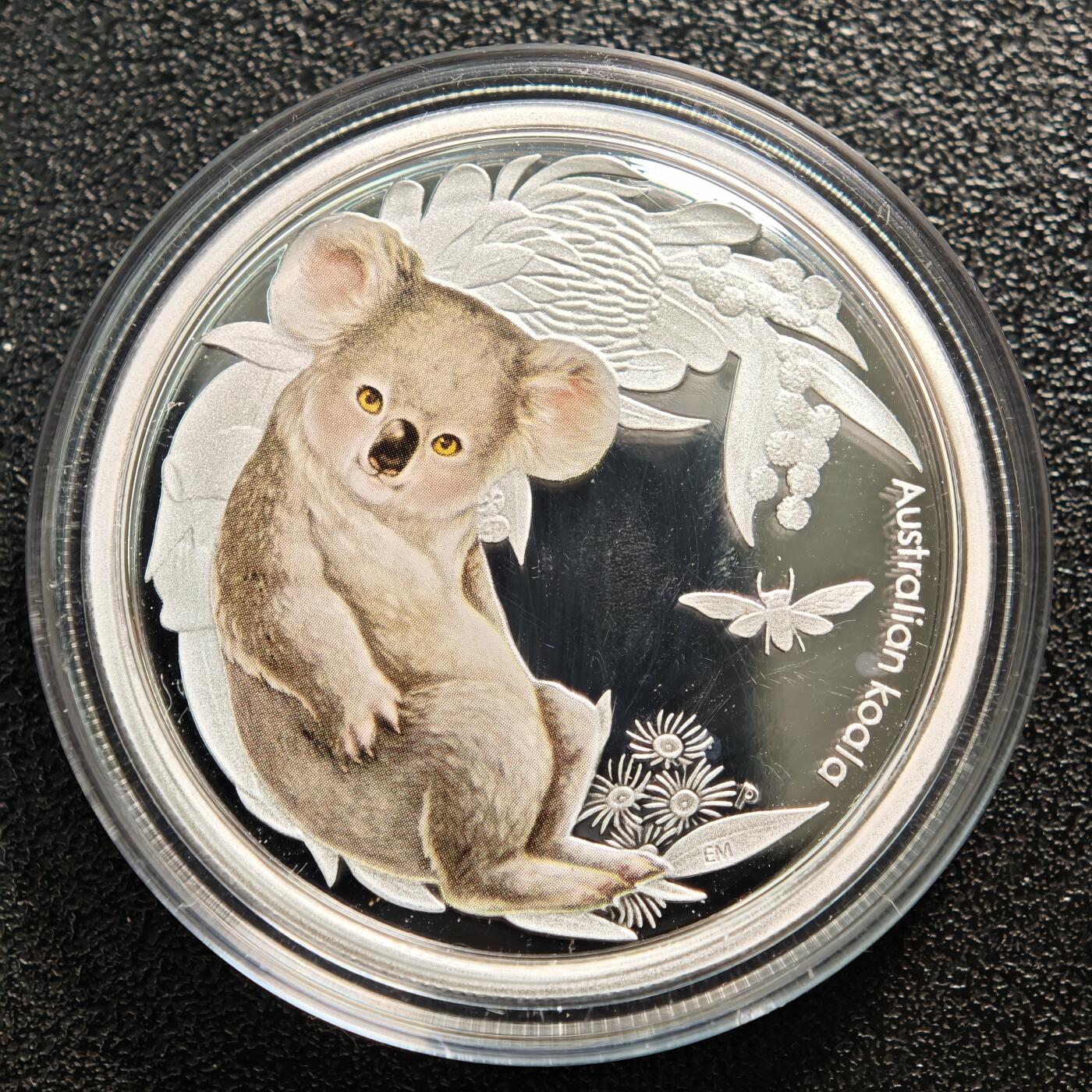 【德藏】世界币章拍卖第160期 2011年 澳大利亚1/2盎司考拉彩色投资银币 999银 镜面十足