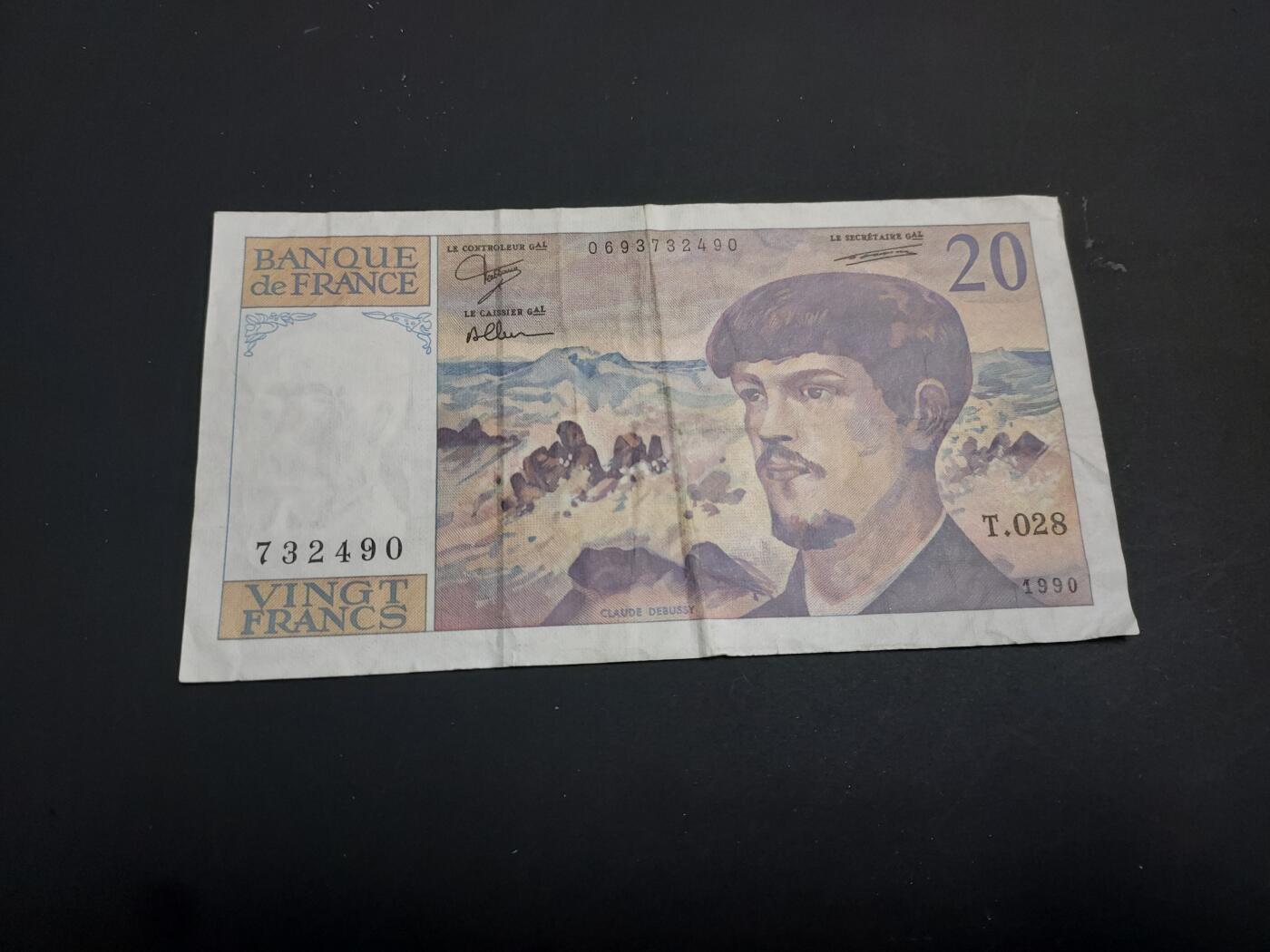 博彦收藏   1月10日 8点 钱币专场 全场包邮 法国旧版20法郎 8品