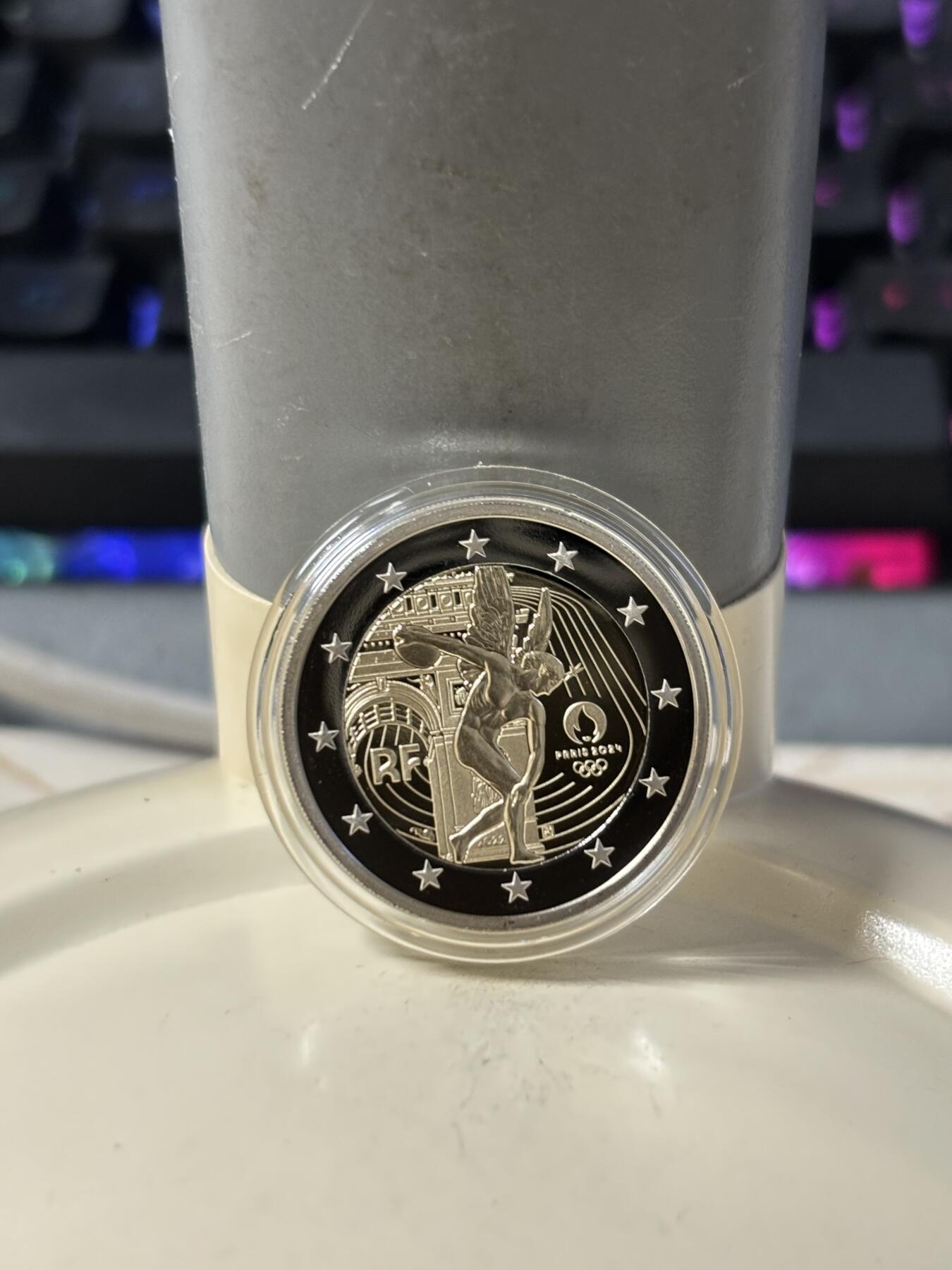 第186期拍卖 法国2022年巴黎2024夏季奥运会2欧精制版纪念币