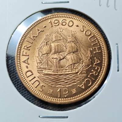 KK钱币收藏小铺 《套币 好品/批量散币专场》  2月预留时间 周末发货 -  1960英属南非1便士铜币 好品