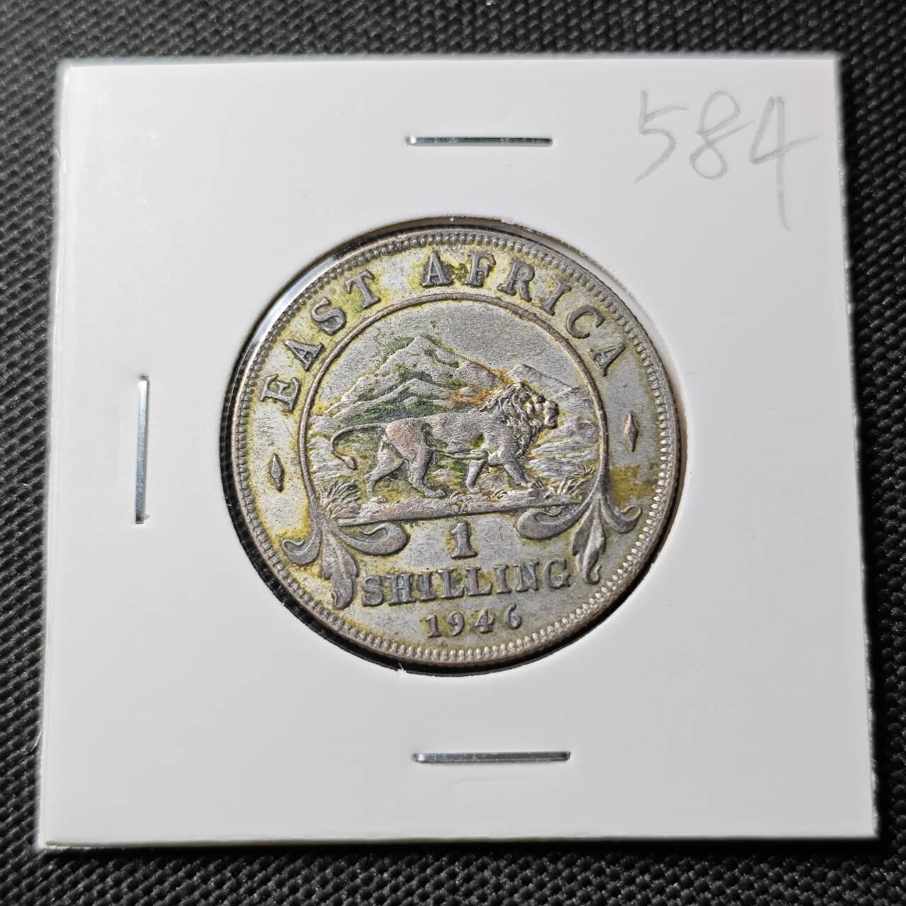 KK钱币收藏小铺 《套币 好品/批量散币专场》  2月预留时间 周末发货  1946英属东非1先令银币