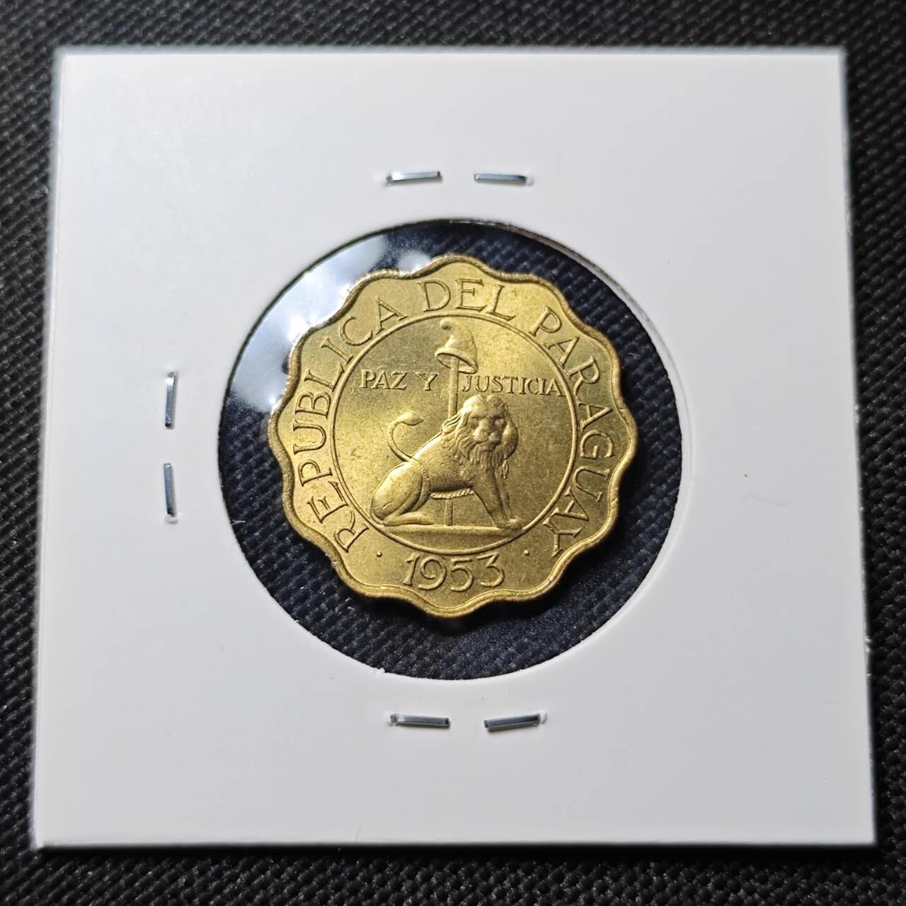 KK钱币收藏小铺 《套币 好品/批量散币专场》  2月预留时间 周末发货  1953巴拉圭25分 好品铜币