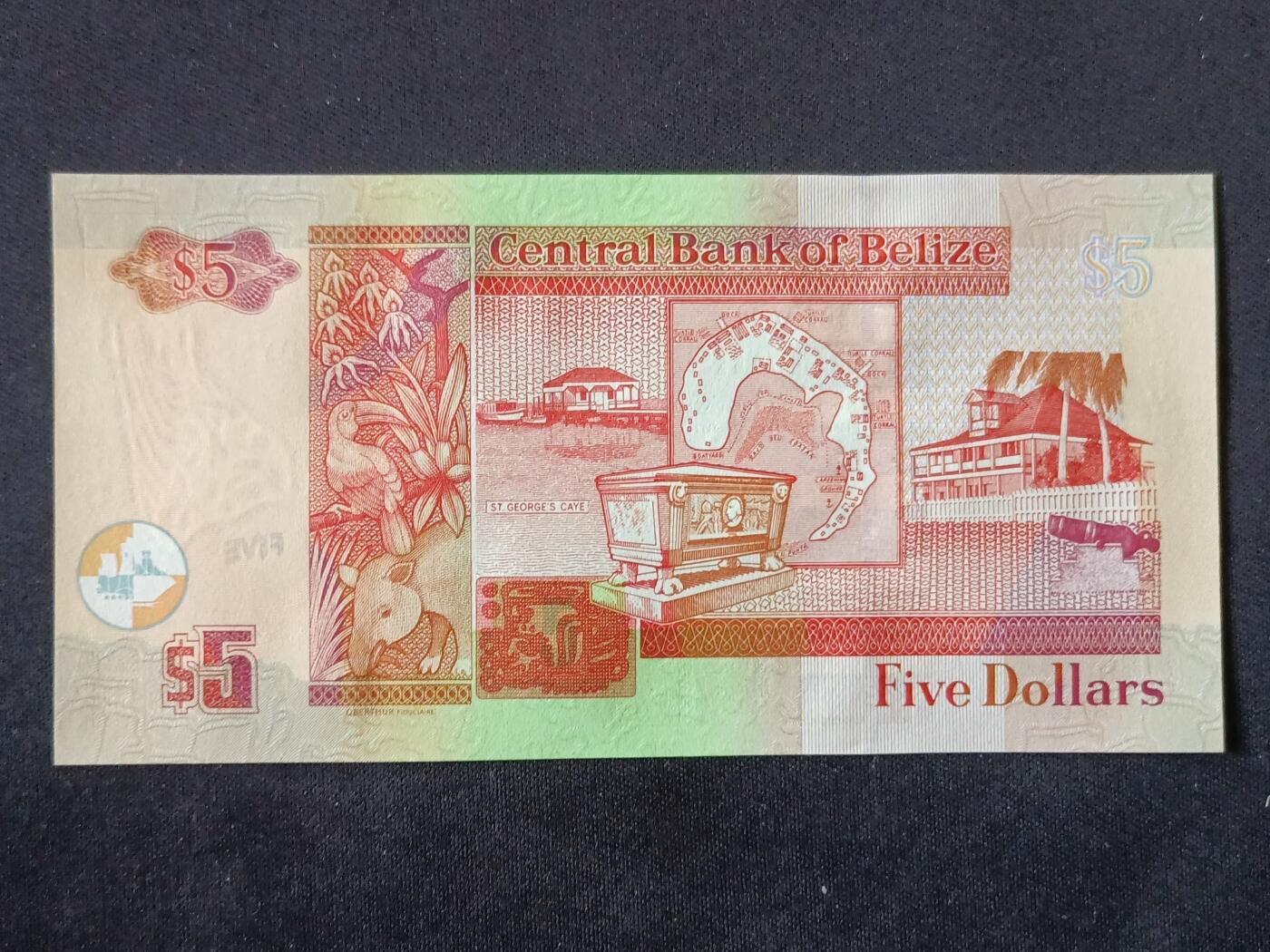 【游宝包邮场】蛇年第104期  伯利兹-5元【2020年 全新UNC】