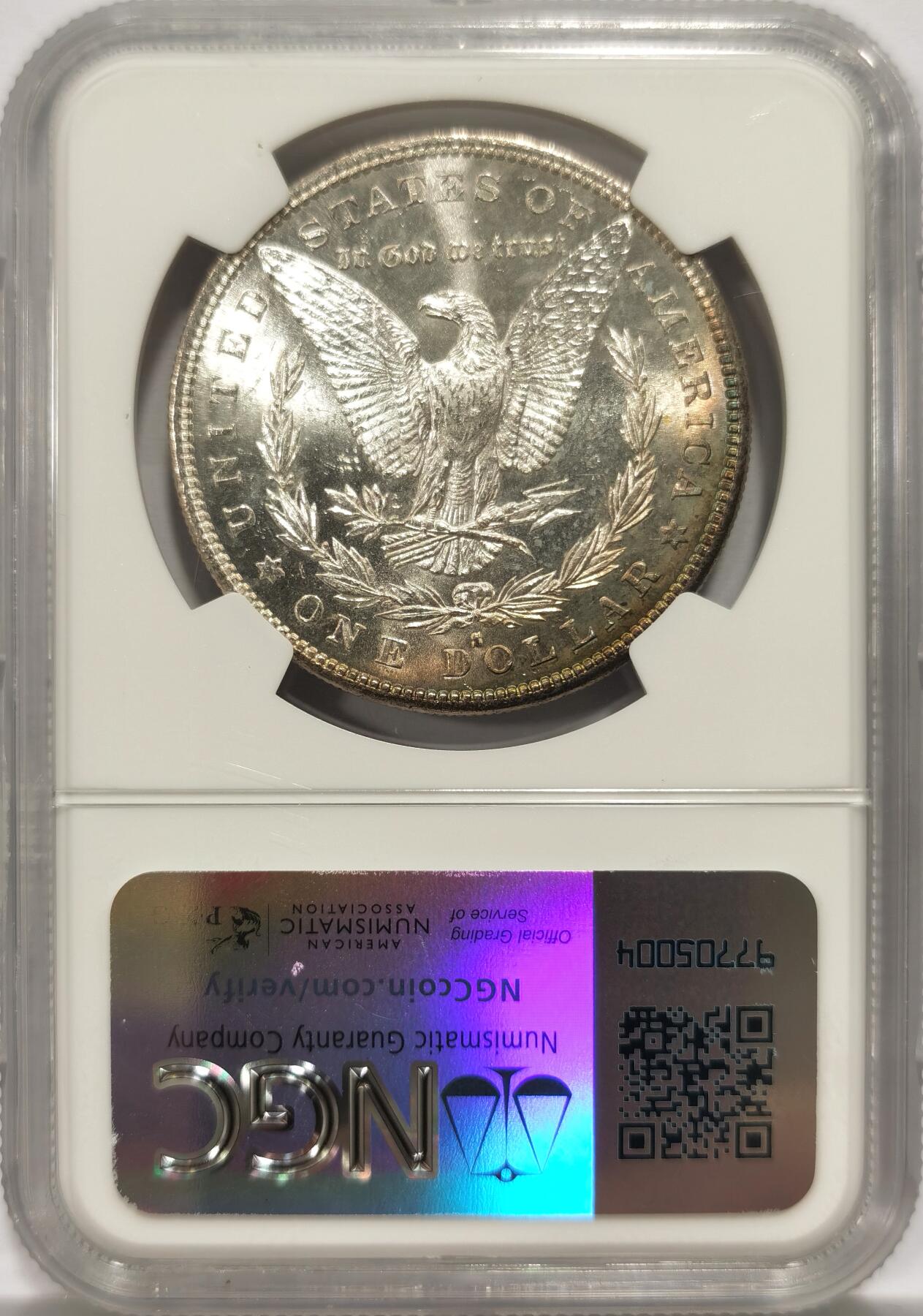 博洋堂“岁启嘉年”2026新年精品大拍专场暨第155期（全场包邮） NGC MS65 美国1882年S版摩根$1大银币 双面月牙五彩环浆 类镜面底板 压力十足 原光流转通畅 高性价比之选