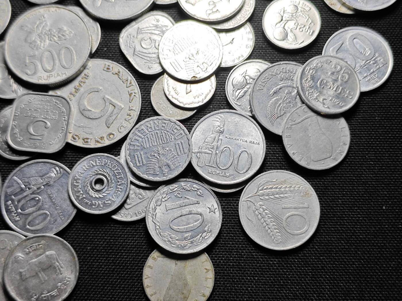 KK钱币收藏小铺 《套币 好品/批量散币专场》  2月预留时间 周末发货  各国各面值铝币一组100枚！