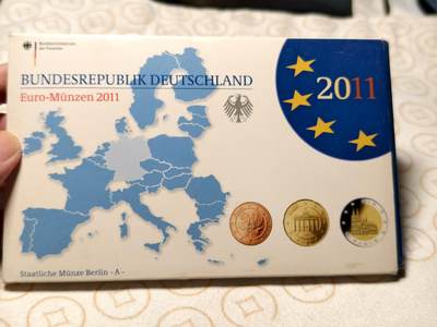 抚柳草堂-第五期章牌钱币（元旦欢庆场） 奖章勋章限时免佣 满百包邮 放漏专场 - 2011德国欧元硬币纪念套装 含一枚2欧元科隆大教堂 少见品种
