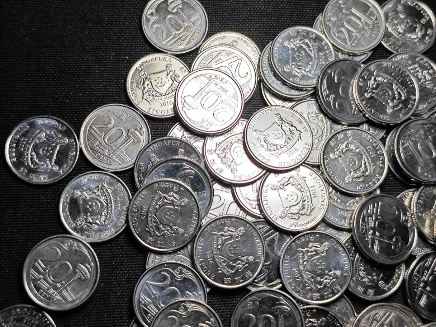 KK钱币收藏小铺 《套币 好品/批量散币专场》  2月预留时间 周末发货  新加坡20分93枚一组