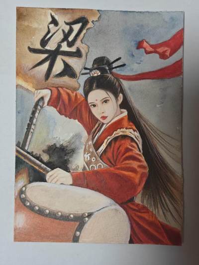 龙虎卡牌-七零场，2026首场，全场包邮！！（无佣金，周六结拍，欢迎送拍） - A5手绘画 山河潮玩 天空 - 梁红玉