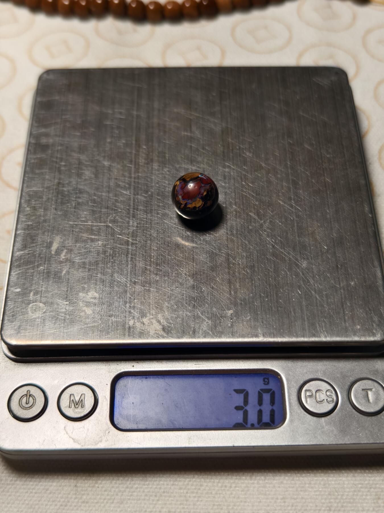 抚柳草堂-第五期章牌钱币（元旦欢庆场） 奖章勋章限时免佣 满百包邮 放漏专场 流光溢彩暗夜星河 澳大利亚欧泊原矿石珠配库克念珠  欧泊矿石圆珠13mm库克念珠8*6.5mm 私人定制店主手作 仅此一条 所有材质永久保真