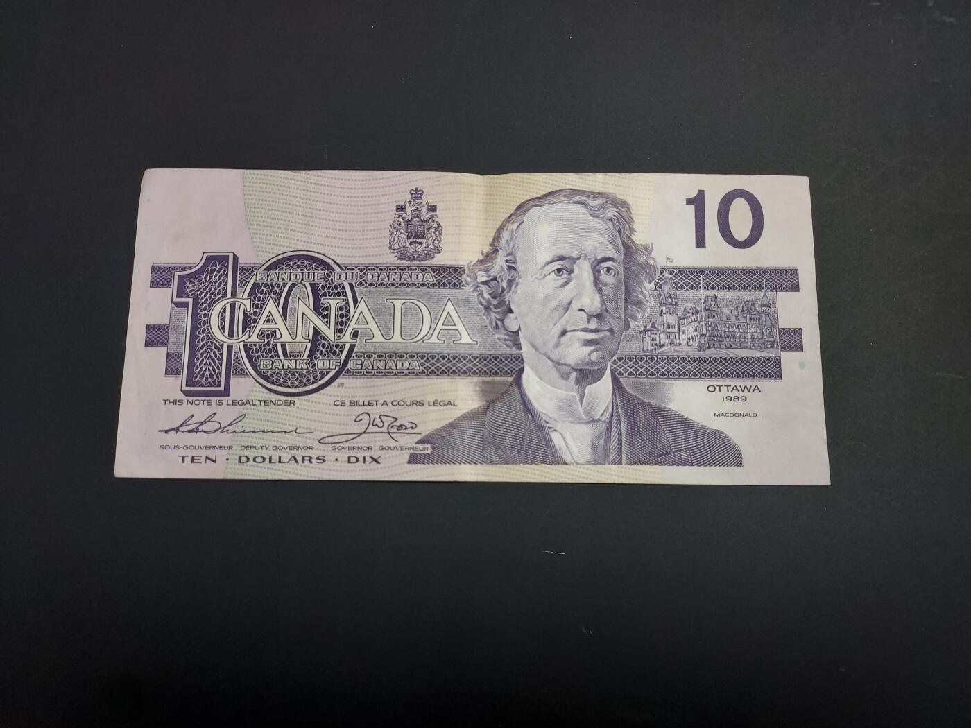 博彦收藏   1月10日 8点 钱币专场 全场包邮 加拿大 鸟版 10元 85品