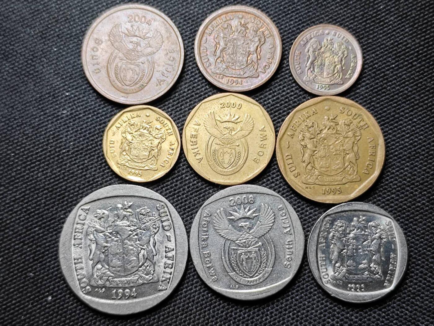 KK钱币收藏小铺 《套币 好品/批量散币专场》  2月预留时间 周末发货  南非大小面值一套