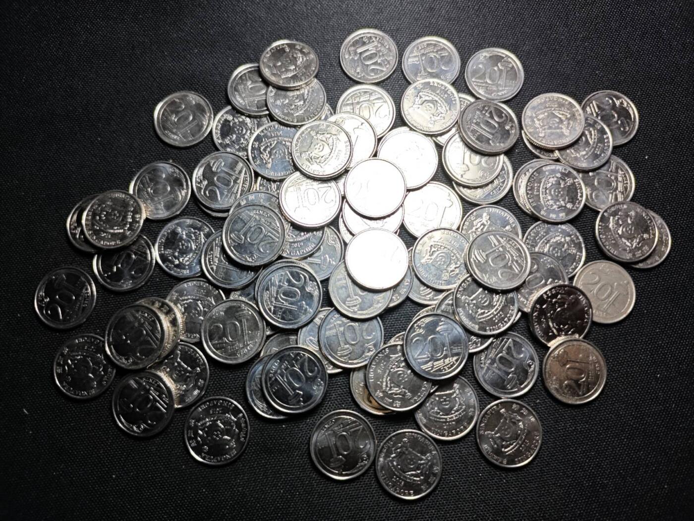 KK钱币收藏小铺 《套币 好品/批量散币专场》  2月预留时间 周末发货  新加坡20分93枚一组