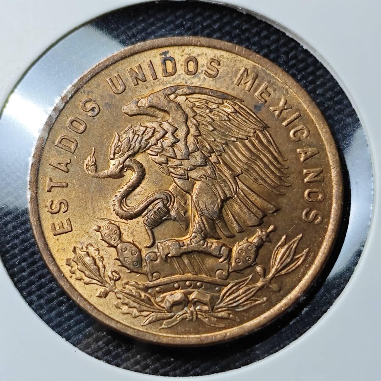 KK钱币收藏小铺 《套币 好品/批量散币专场》  2月预留时间 周末发货  1965墨西哥20分铜币 好品