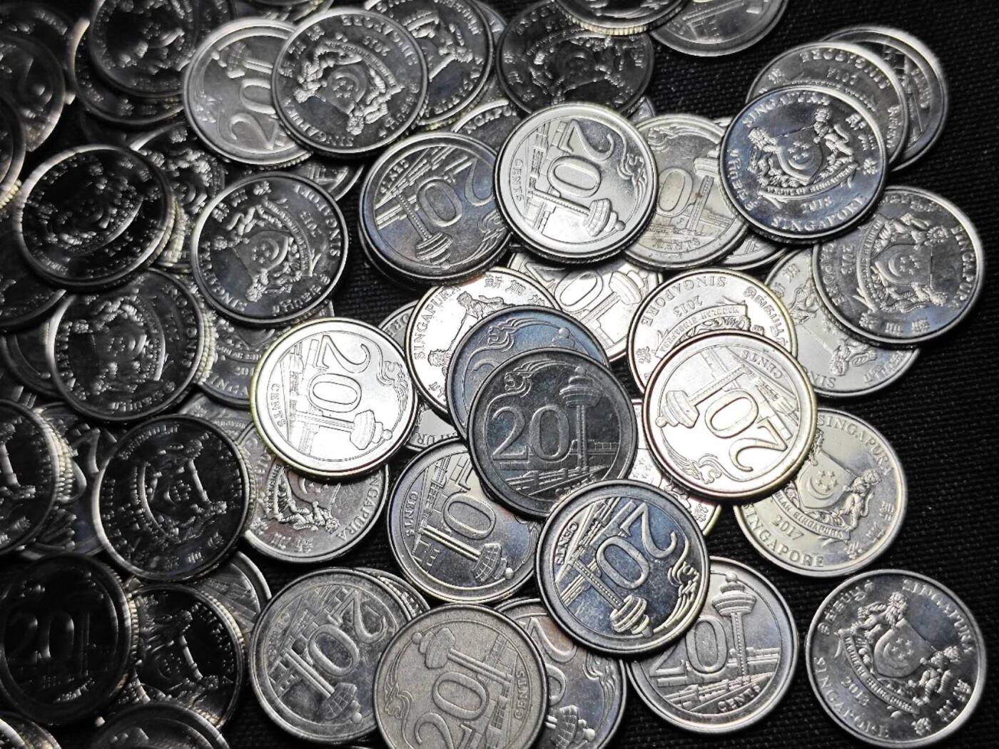 KK钱币收藏小铺 《套币 好品/批量散币专场》  2月预留时间 周末发货  新加坡20分93枚一组