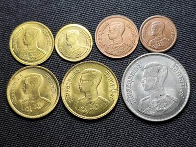 KK钱币收藏小铺 《套币 好品/批量散币专场》  2月预留时间 周末发货 -  泰国大小面值一套 含银币 好品