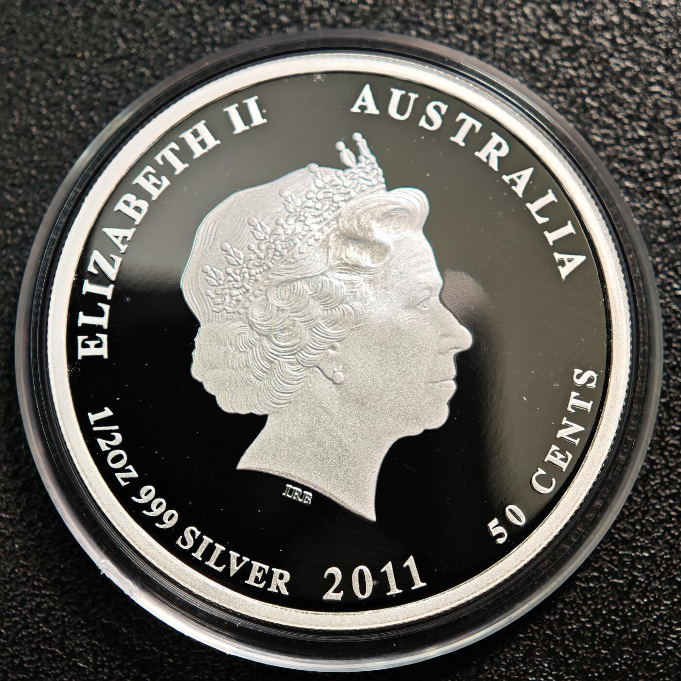 【德藏】世界币章拍卖第160期 2011年 澳大利亚1/2盎司考拉彩色投资银币 999银 镜面十足