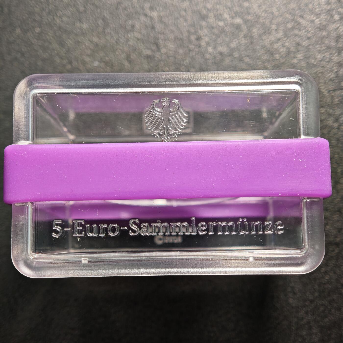 【德藏】世界币章拍卖第160期 发行量极少 2021年 德国地球气候带-极地聚合环5欧元精制镍币 原盒 直径约：27.25mm；重约：9g