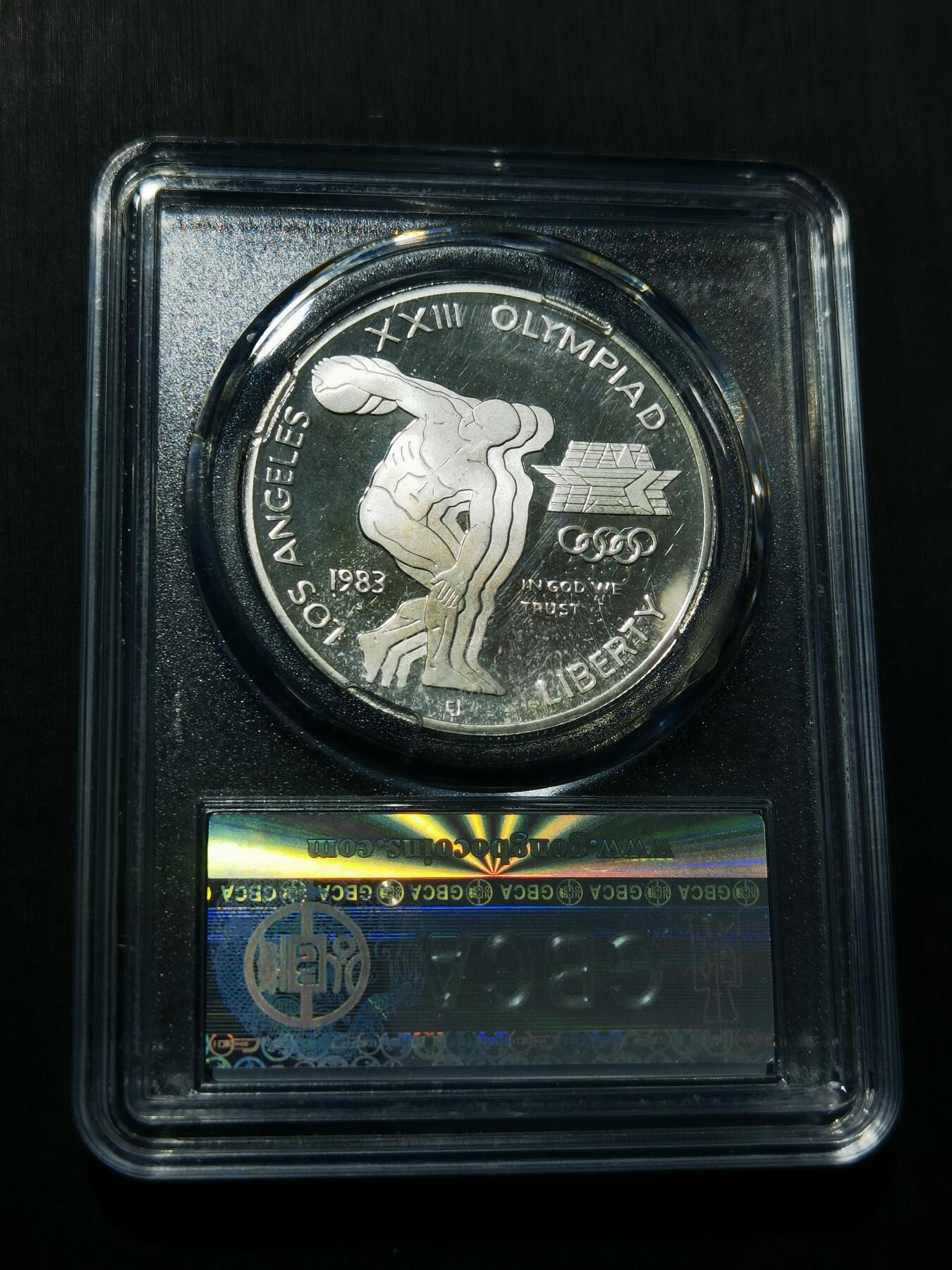 天下钱庄专场欢迎参拍 精制美国洛杉矶奥运会银币