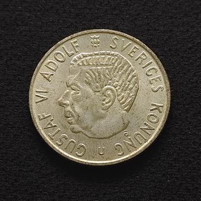 【全场包邮】纯粹捡漏拍490场（免费代拍第27场） - 瑞典1963年古斯塔夫六世2克朗（31毫米14克）银币