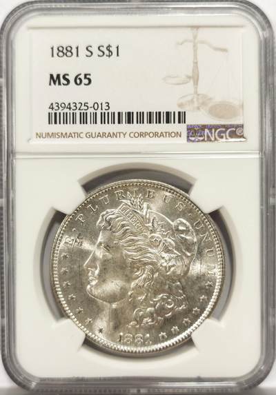 博洋堂“岁启嘉年”2026新年精品大拍专场暨第155期（全场包邮） - NGC MS65 美国1881年S版摩根$1大银币 鹰面绝美月牙五彩包浆 与底板凝霜质感形成鲜明眼对比 色泽层次饱满 适合把玩