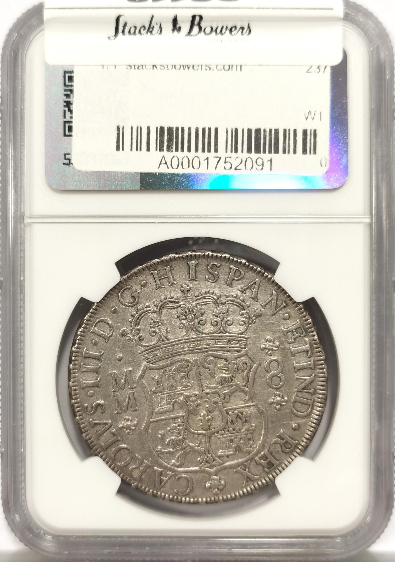 博洋堂“岁启嘉年”2026新年精品大拍专场暨第155期（全场包邮） NGC AUD 西属墨西哥1761年MO MM卡洛斯三世地球双柱，十字在