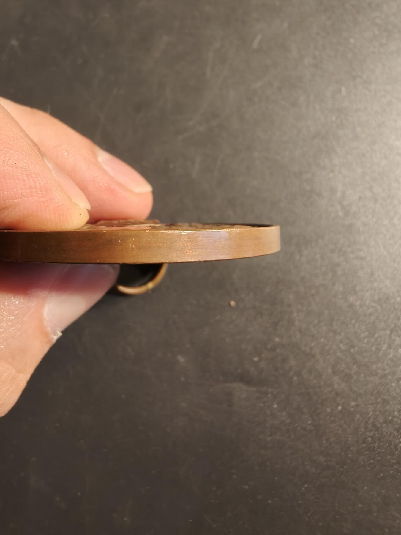 老王徽章第173期 法国1888年尼斯游艇俱乐部大尺寸铜奖章     原盒      直径50mm       重量59.8g